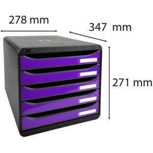 Комод Exacompta Big Box Plus Iderama Violet Glossy 5 шухляд А4+