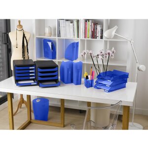 Тумба Exacompta Big Box Plus 5 открытых ящиков Iderama ice blue glossy