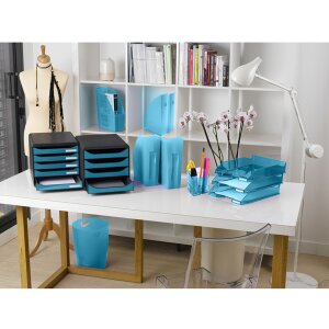 Exacompta 3097282D Комод Big Box Plus 5 ящиків бірюзовий глянцевий