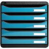 Exacompta 3097282D Комод Big Box Plus 5 ящиків бірюзовий глянцевий