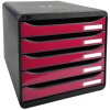 Exacompta 3097284D Комод Big Box Plus 5 ящиків Iderama малиновий