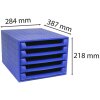 Тумба Exacompta THE BOX 5 открытых ящиков Forever cobalt blue