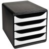 Комод Exacompta Big Box Plus 4 відкриті шухляди глянцевий білий