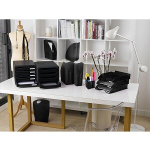 Exacompta 3104214D Комод Big Box Plus 4 відкриті шухляди глянцевий чорний