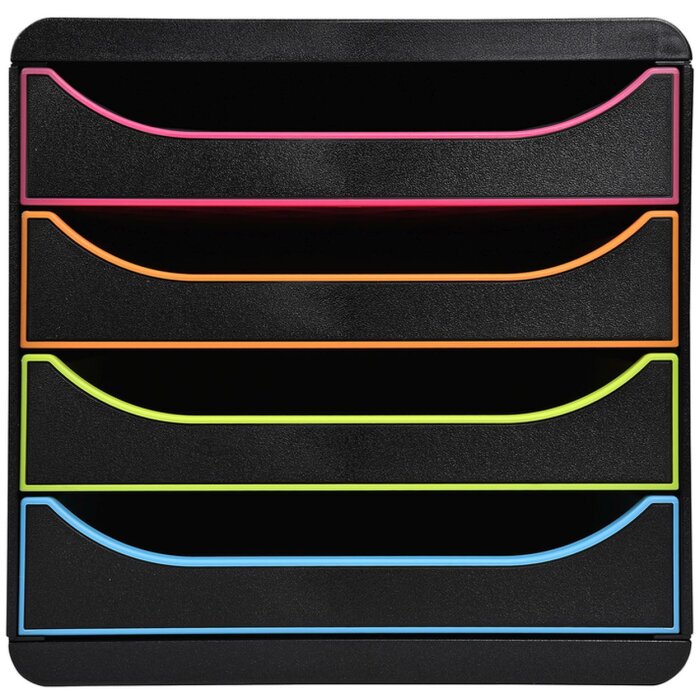 Тумба Exacompta Big Box Plus Black Office Black-Harlequin