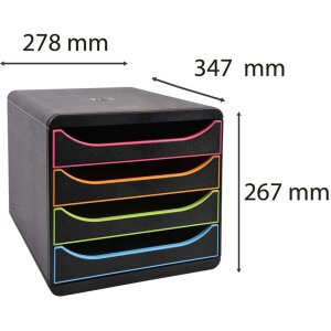 Тумба Exacompta Big Box Plus Black Office Black-Harlequin