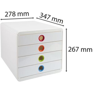 Exacompta 314398D Ящик POP-BOX 4 ящика Белый Арлекин