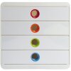 Exacompta 314398D Ящик POP-BOX 4 ящика Белый Арлекин