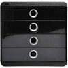 Exacompta 314438D Ящик POP-BOX 4 ящика черный глянцевый DIN A4+