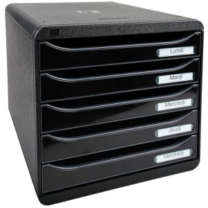 Комод Exacompta Big Box Plus 5 відкритих шухляд чорний...
