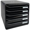 Комод Exacompta Big Box Plus 5 відкритих шухляд чорний глянцевий