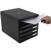 Комод Exacompta Big Box Plus 5 відкритих шухляд чорний глянцевий
