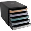 Комод Exacompta Big Box Plus 5 відкритих шухляд чорний глянцевий