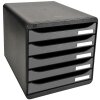 Exacompta 309738D Коробка для ящиков Big Box Plus 5 ящиков серебристый металлик