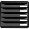 Exacompta 309738D Коробка для ящиков Big Box Plus 5 ящиков серебристый металлик