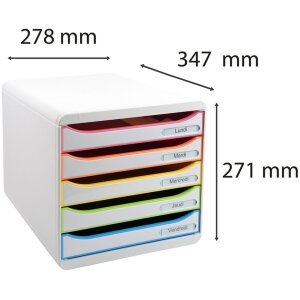 Комод Exacompta Big Box Plus 5 шухляд Білий Арлекін