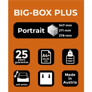 Комод Exacompta Big Box Plus 5 шухляд чорний/арлекін