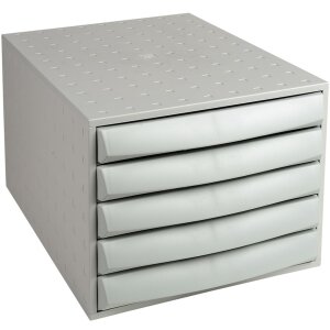 Тумба Exacompta THE BOX 5 закрытых ящиков Офис светло-серый