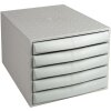 Тумба Exacompta THE BOX 5 закрытых ящиков Офис светло-серый