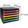 Exacompta 308798D Коробка для ящиков Big Box Plus ландшафтного формата 5 ящиков радуга