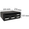 Exacompta 319714D TOOLBOX Модуль для зберігання з 4 шухлядами чорний глянцевий