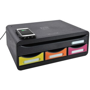 Exacompta TOOLBOX MINI 4 ящика Qi зарядна станція rainbow