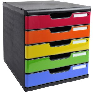 Exacompta 301798D Ящик MODULO A4 5 закрытых ящиков радуга