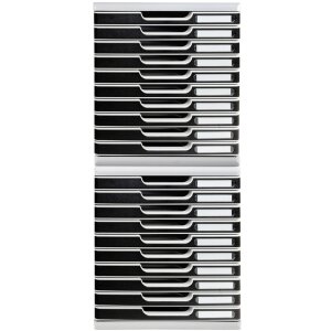 Тумба Exacompta Modulo A4 Office 10 закритих шухляд чорна