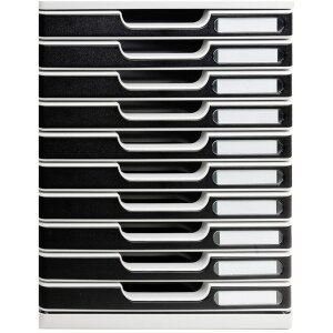 Тумба Exacompta Modulo A4 Office 10 закрытых ящиков черный