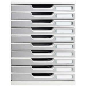 Лоток Exacampa Modulo A4 10 закритих шухляд Office Stone сірий