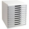 Лоток Exacampa Modulo A4 10 закритих шухляд Office Stone сірий