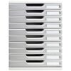 Лоток Exacampa Modulo A4 10 закритих шухляд Office Stone сірий