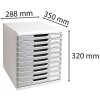 Лоток Exacampa Modulo A4 10 закритих шухляд Office Stone сірий