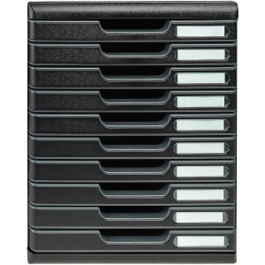 Тумба Exacompta MODULO DIN A4 черная 10 закрытых ящиков