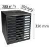 Тумба Exacompta MODULO DIN A4 черная 10 закрытых ящиков