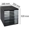 Тумба Exacompta MODULO A4 10 ящиков Серый