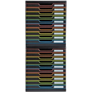 Комод Exacompta MODULO A4 Black/Harlequin 10 закритих шухляд
