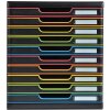 Тумба Exacompta MODULO A4 Black/Harlequin 10 закрытых ящиков