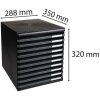 Тумба Exacompta MODULO A4 темно-серая 10 открытых ящиков