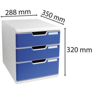 Exacompta 325003D Комод MODULO A4 3 закриті шухляди