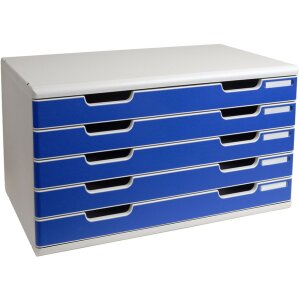 Тумба Exacompta MODULO A3 5 закритих шухляд Синя