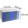 Тумба Exacompta MODULO A3 10 шухляд синя Розмір DIN A3