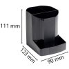 Підставка для олівців Exacompta Mini Octo Ecoblack Black 3 відділення з переробленого пластику