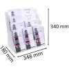 Exacompta 74258D Кришталева настільна підставка для брошур Exacryl 12 відділень A4 A5 DL