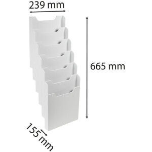Exacompta 63740D Настенный стеллаж для брошюр 6 отделений...