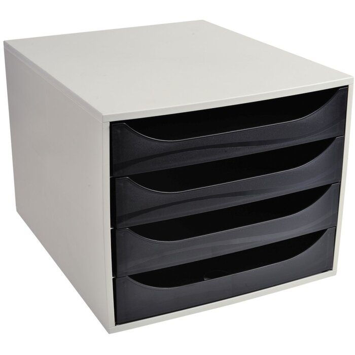 Тумба Exacompta ECOBOX 4 выдвижных ящика черная