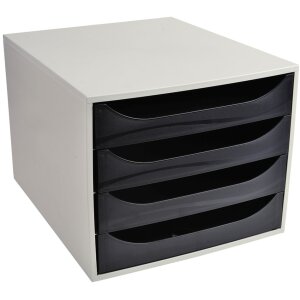 Тумба Exacompta ECOBOX 4 выдвижных ящика черная