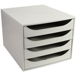 Тумба Exacompta ECOBOX 4 ящика серый 348x284x234 мм