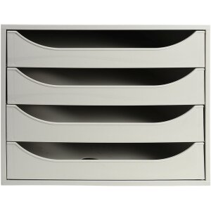 Комод Exacompta ECOBOX 4 шухляди сірий 348x284x234 мм
