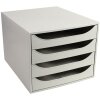 Тумба Exacompta ECOBOX 4 ящика серый 348x284x234 мм